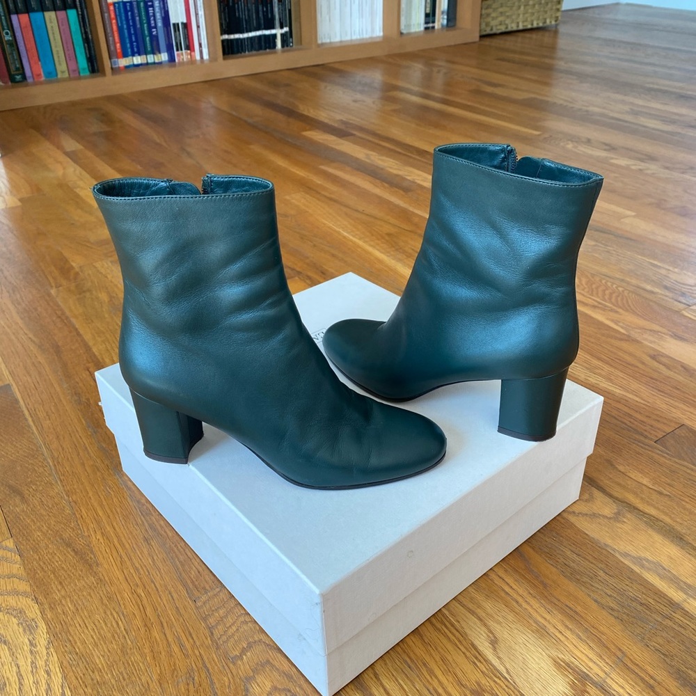 L’Autre Chose Leather Heeled Ankle Boot - Nappa Lux